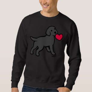 Moletom Preto Labrador Com Um Pouco De Coração
