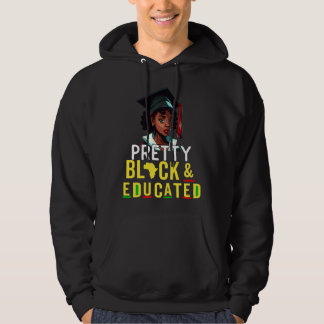 Moletom Pretty Black and Educated Kids Youth Girl Black Af