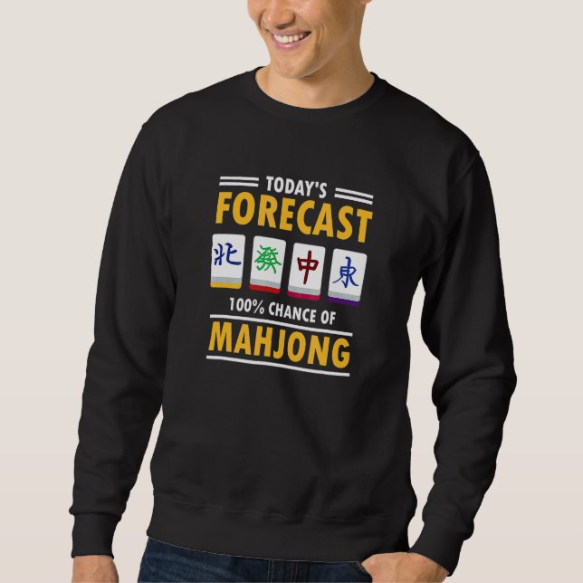 Moletom Previsão de Mahjong 100 Chance de Mahjong (Frente)