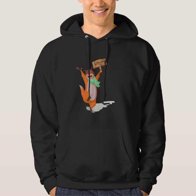 Moletom Previsão Marmota Feliz Dia de Marmota Para Primave (Frente)