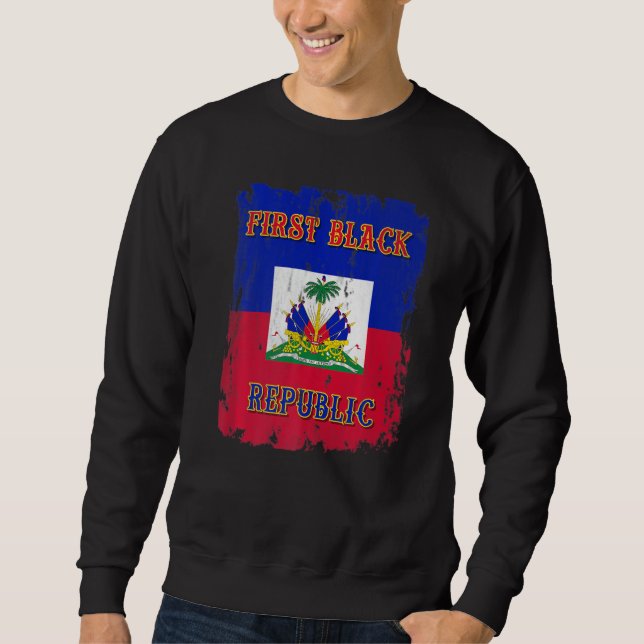 Moletom Primeira Casaco De Bandeira Da República Negra Do  (Frente)