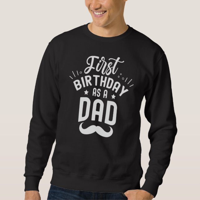 Moletom Primeiro Aniversário Como Pai Pai Do Partido Padre (Frente)