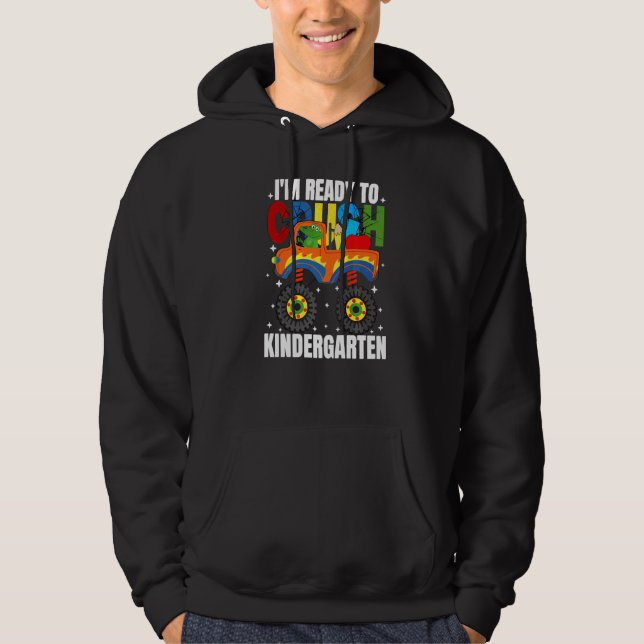 Moletom Primeiro Dia De Aula Menino Caminhão Monstro Jacar (Frente)