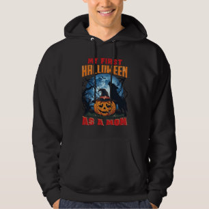 Moletom Primeiro Halloween Como Mãe Abóbora Lobo Lua_1