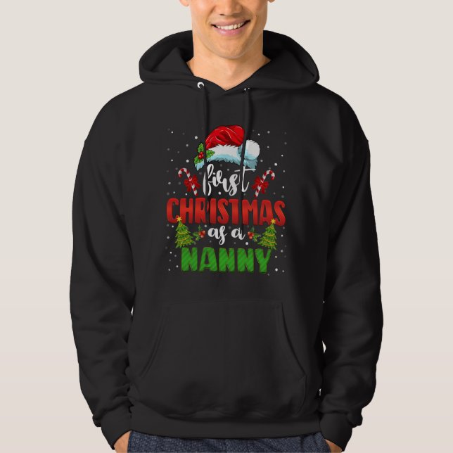 Moletom Primeiro Natal Como Uma Vovó Que Papai noel A Reve (Frente)