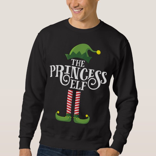 Moletom Princesa Bonita Elf Matching Family Group Natal (Frente)