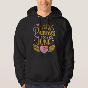 Moletom Princesa É Nascer No Dia 3 De Junho Feliz Irmã De