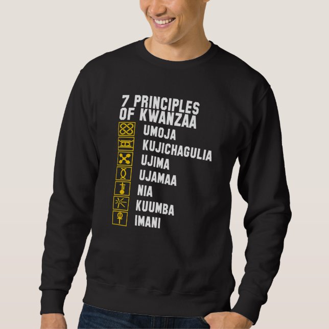 Moletom Princípios do Kwanzaa 7 África Celebra Kwanzaa Sím (Frente)
