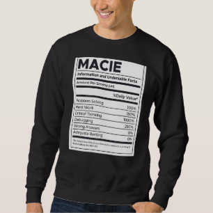 Moletom Problema com informações sobre nutrição Macie solu