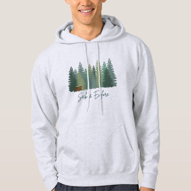 Moletom Procurar e explorar o Hoodie masculino (Frente)