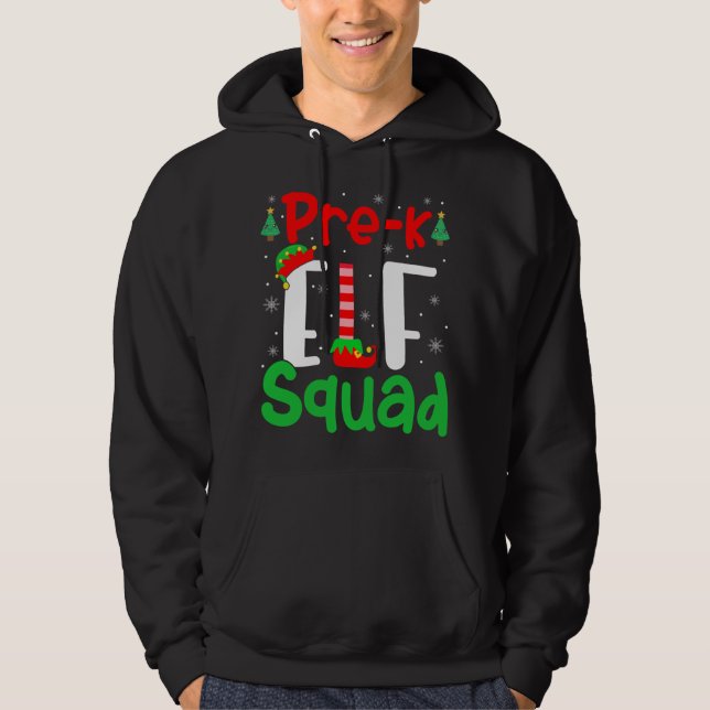 Moletom Professor de Elf no Esquadrão pré-K do ELF Engraça (Frente)