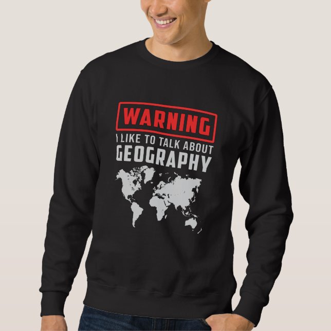 Moletom Professor de Geografia Mapa Engraçado Contém Prese (Frente)