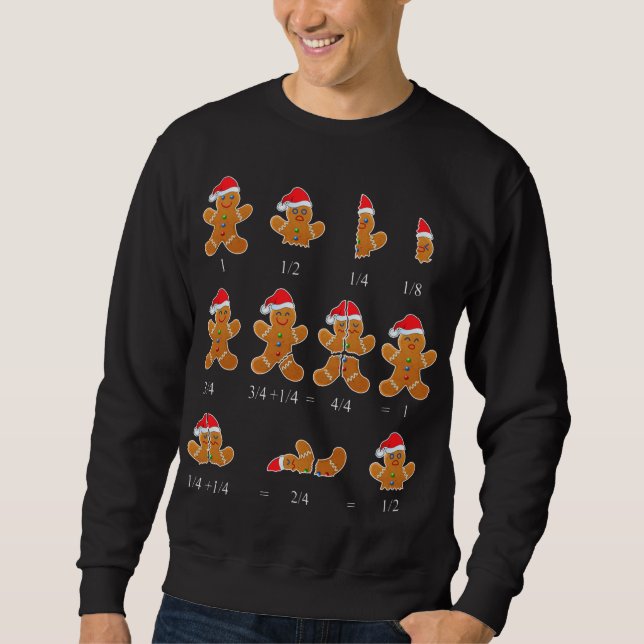 Moletom Professor de Matemática de Natal Fração Gingercake (Frente)