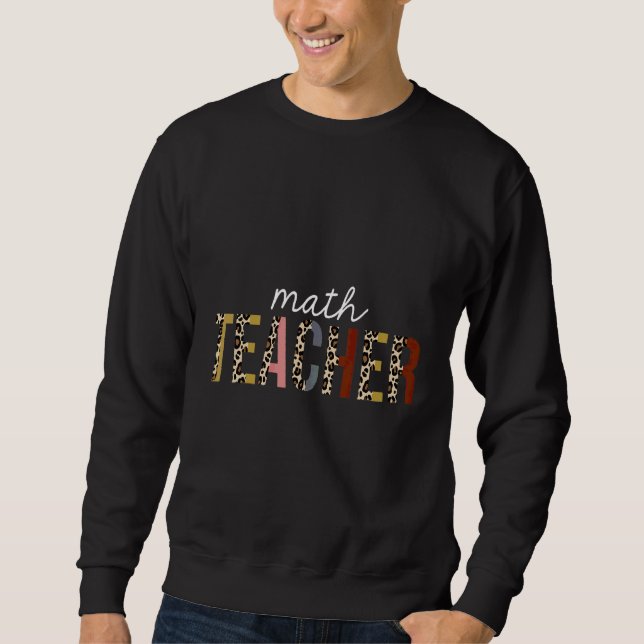 Moletom Professor de Matemática Estampa de Leopardo (Frente)