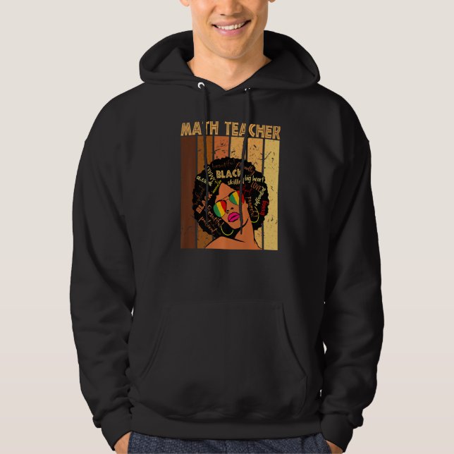 Moletom Professor de Matemática História Negra Afro-Americ (Frente)