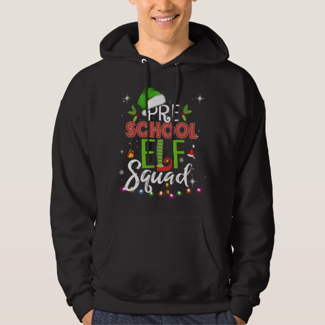 Moletom Professor de Natal Pré-Escolar do Elf Squad (Frente)