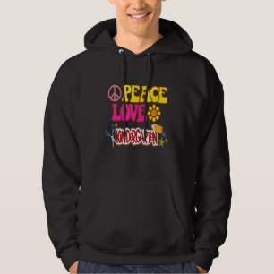 Moletom Professor de série Peace Love Kindergarten Equipe 