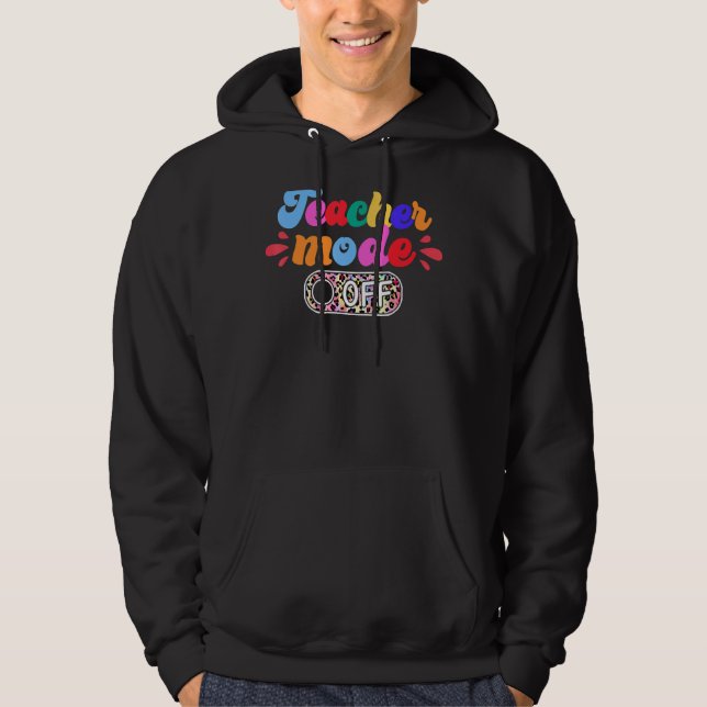 Moletom Professor Modo Feliz No Último Dia Da Escola Verão (Frente)