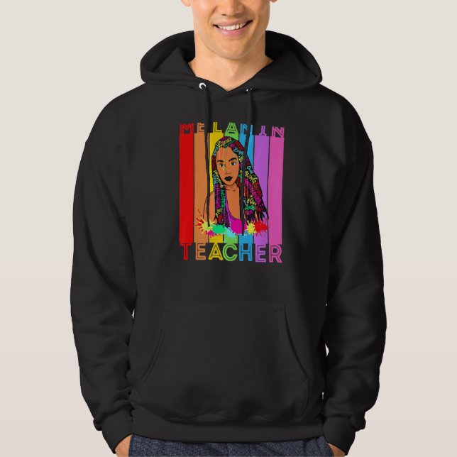 Moletom Professora Black Girl Magic Melanin Professora De  (Frente)