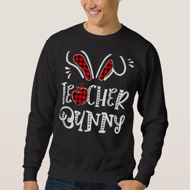 Moletom Professora Bunny Apple Bunny Ears Buffalo Xadrez E (Frente)