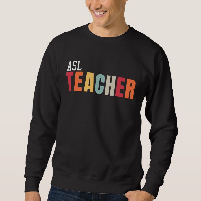 Moletom Professora da ASL de volta à escola Apprecia do pr (Frente)