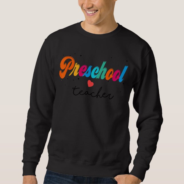 Moletom Professora Da Pré-Escola De Volta À Apreciação Da  (Frente)