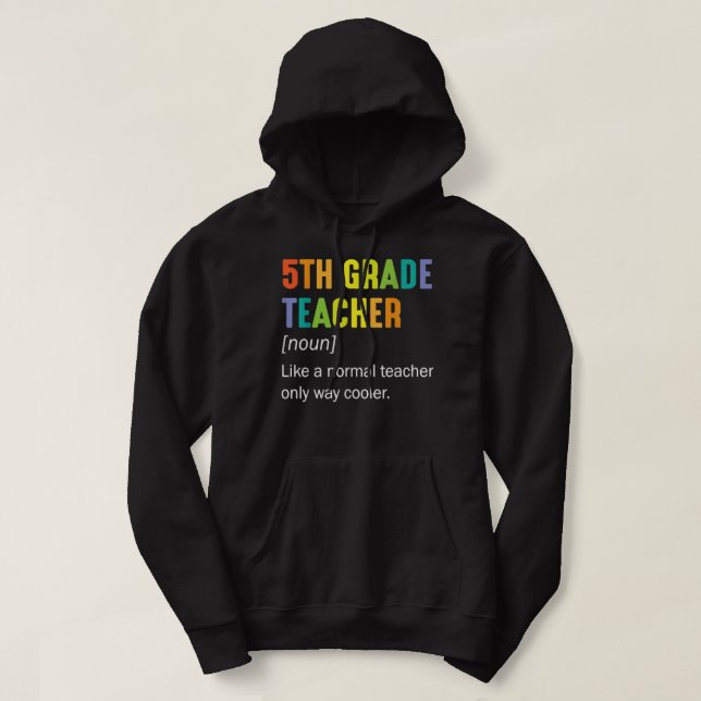 Moletom Professora De 5 Grau Como Professora Normal Apenas (Frente do Design)
