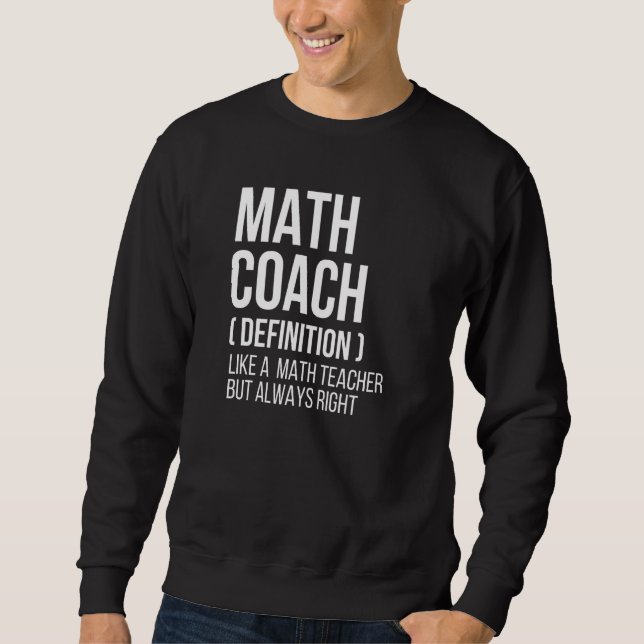 Moletom Professora de Definição de Treinador em Matemática (Frente)