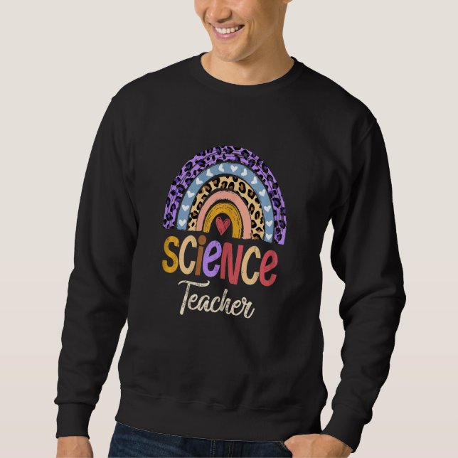 Moletom Professora em Ciência das Mulheres Cute Boho Rainb (Frente)