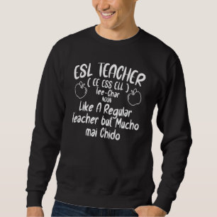 Moletom Professora Esl Inglês Como Segundo Idioma Online S
