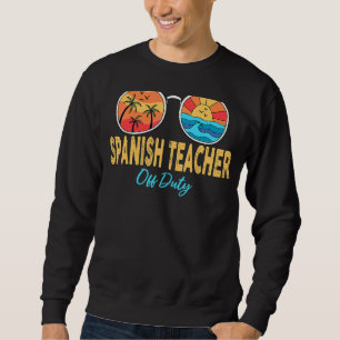 Moletom Professora Espanhola de Dar Óculos De Sol Feliz Di