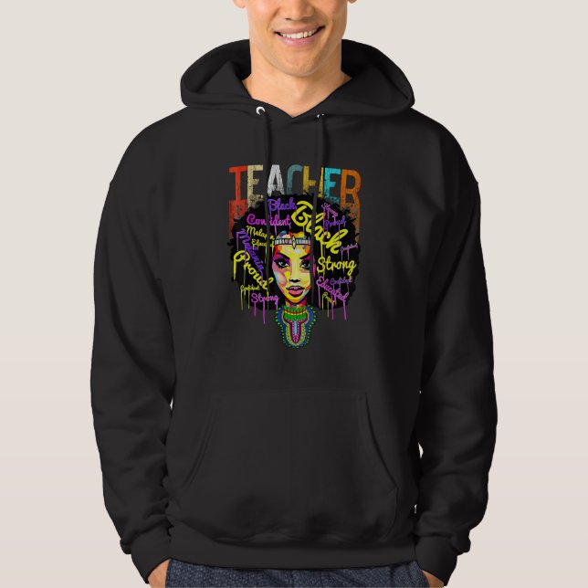 Moletom Professora Negra Afro Retrô Correspondente Históri (Frente)