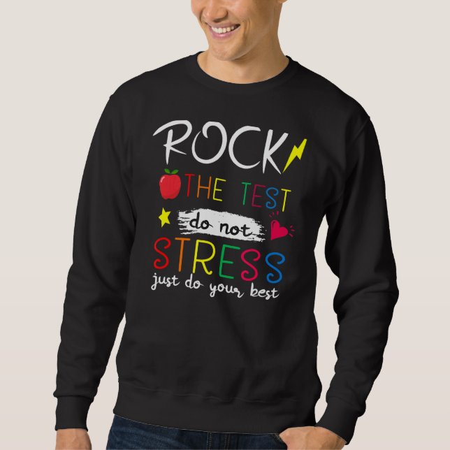 Moletom Professores do Dia de Teste do Professor Rock (Frente)