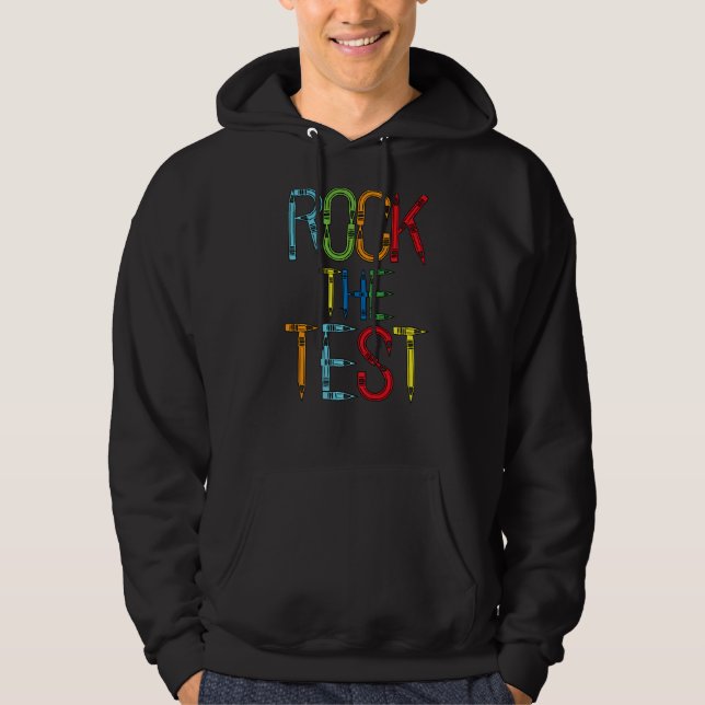 Moletom Professores do Dia de Teste do Professor Rock (Frente)