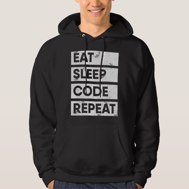 Moletom Programador Come Dormir Código Repetir Codificação (Frente)
