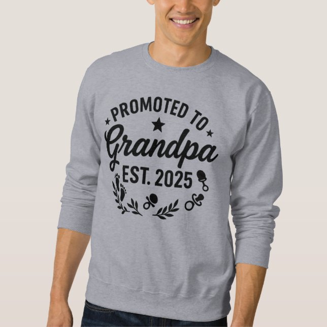 Moletom Promovido ao vovô EST. 2025 (Frente)
