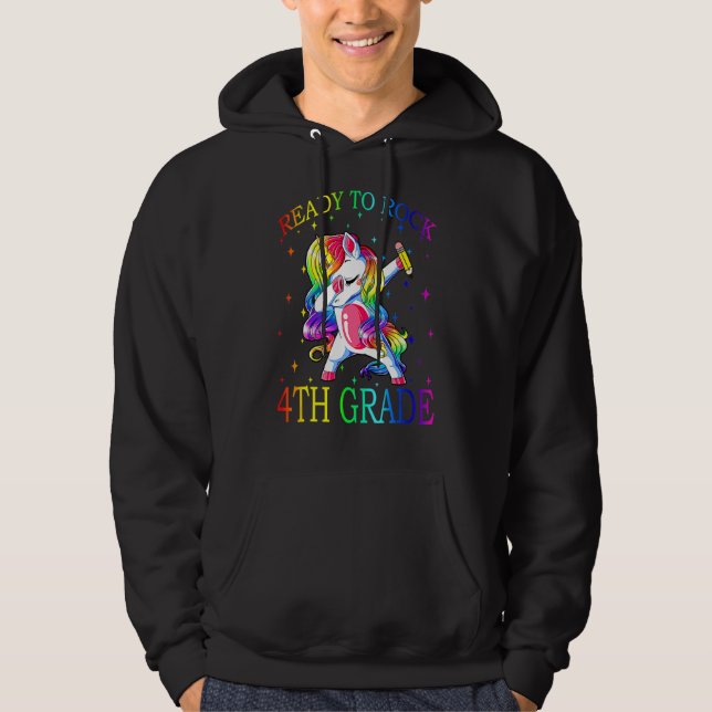 Moletom Pronto Para Atingir O Quarto Grau, Dabbing Kids Un (Frente)