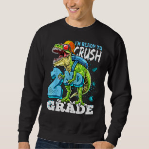 Moletom Pronto Para Esmagar O Dinossauro Rex Grau De segun