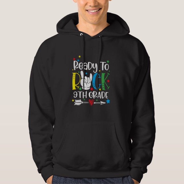 Moletom Prontos Para Voltar Ao 9º Ano Para O Estudante Do  (Frente)
