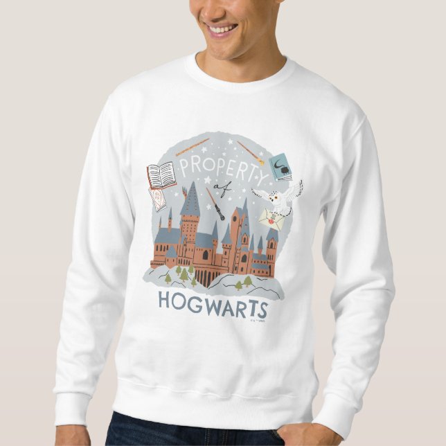 Moletom Propriedade de Hogwarts Cartoon Gráfico (Frente)