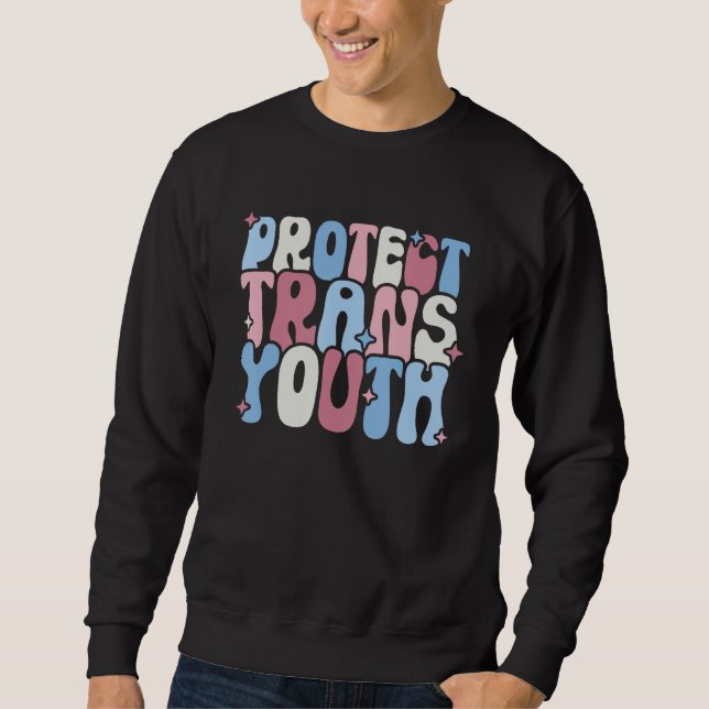 Moletom Proteger Jovens Trans Orgulho LGBT Apoio LGBT (Frente)