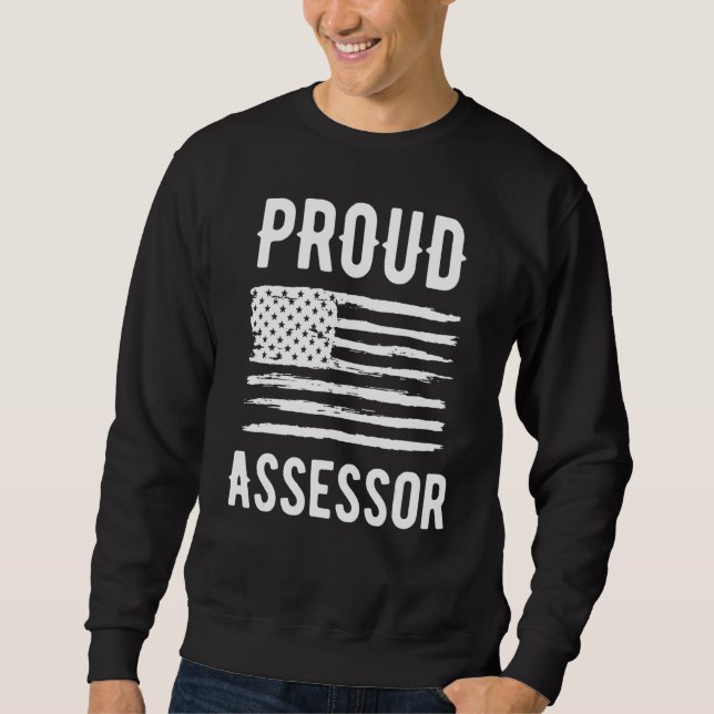 Moletom Proud Assessor Profession American Flag (Frente)