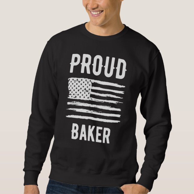 Moletom Proud Baker Profession American Flag (Frente)