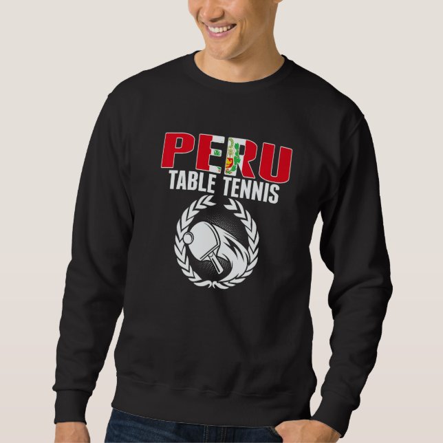 Moletom Proud Peru Table Tennis  Peruvian Ping Pong Suppor (Frente)