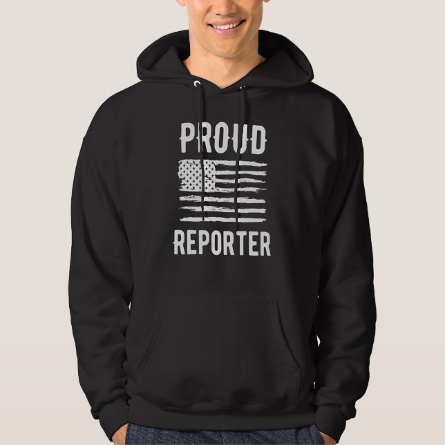 Moletom Proud Reporter Profession American Flag (Frente)