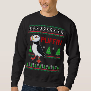Moletom Puffin Xmas Ugly Sweater Puffins Lover Engraçado