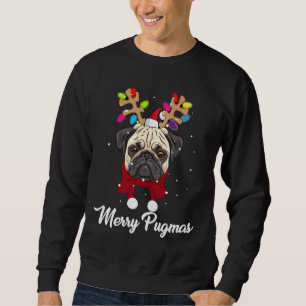 Moletom Pug de Natal - Árvore de Natal de Cachorro Clássic