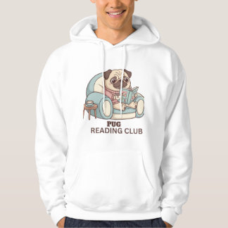 Moletom Pug Divertido Lendo Prosa e Patinhas