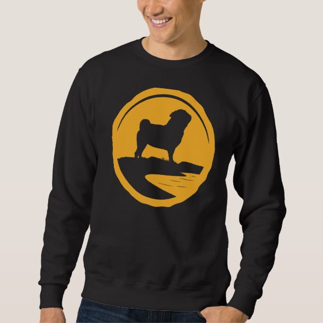 Moletom Pug Dog Retro 1 (Frente)