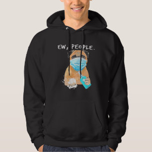 Moletom Pug Ew Pessoas Cachorro Vestindo Uma Máscara Cláss